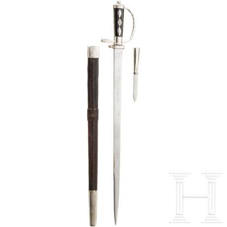 Silbermontierter Hirschfänger, deutsch, um 1800 - photo 3