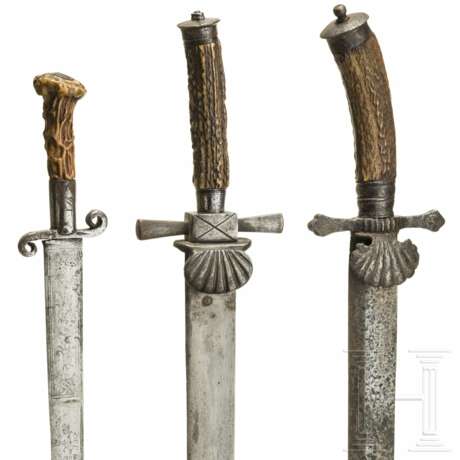 Zwei Hirschfänger und ein Jagdmesser, deutsch, 19. Jhdt. - фото 3