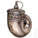 Silberne Pulverflasche in Muschelform, Bhopal, 19. Jhdt. - photo 1