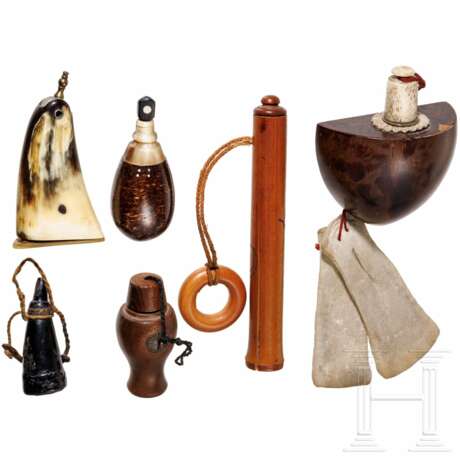Kleine Sammlung Koyaku Ire (Zündkrautflaschen) und Kugelbehälter, Japan, Edo-Periode - photo 2