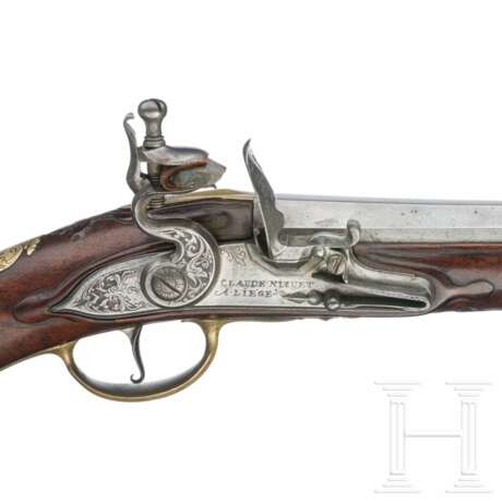 Lange Steinschlosspistole, Claude Niquet, Lüttich, um 1720 - photo 3