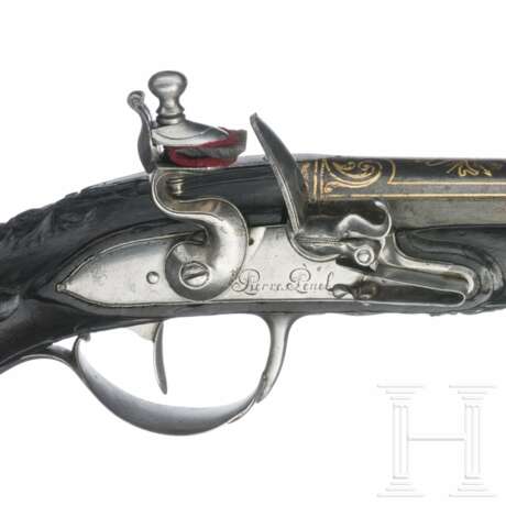 Goldtauschierte Steinschlosspistole, Pierre Penel, Frankreich, um 1750 - photo 4