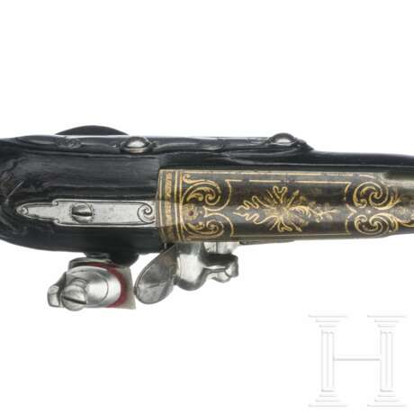 Goldtauschierte Steinschlosspistole, Pierre Penel, Frankreich, um 1750 - photo 5