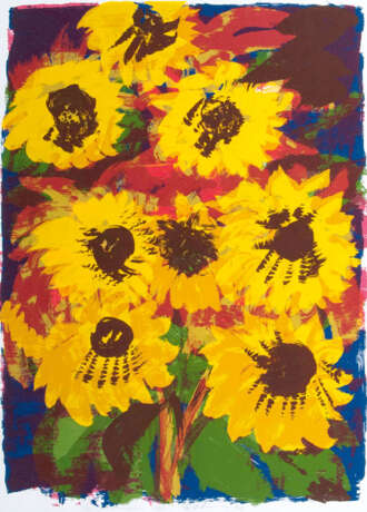 Rainer Fetting ''Sonnenblumen'' - Foto 1