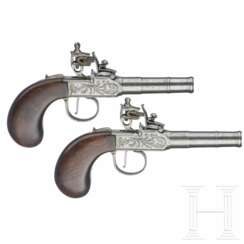 Ein Paar Steinschlossterzerole, wohl Belgien, um 1800