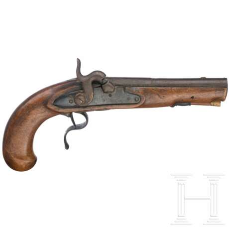 Perkussionspistole und Pulverhorn, um 1800 - фото 5
