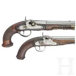 Zwei Perkussionspistolen, um 1800