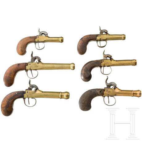 Sechs Perkussionsterzerole, Lüttich, um 1840 - photo 2