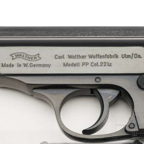Halbautom. Pistole, Walther Ulm, Mod. PP, Kal. .22l.r., in Box - фото 3