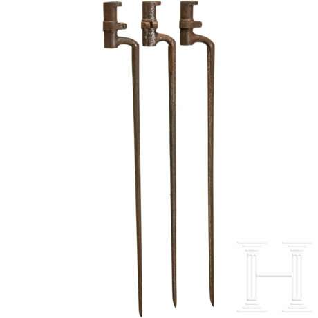 Drei Dillenbajonette zum Infanteriegewehr M1858 (Podewils), Bayern - фото 1