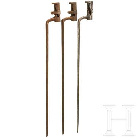 Drei Dillenbajonette zum Infanteriegewehr M1858 (Podewils), Bayern - фото 2