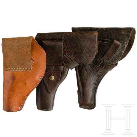 Drei Lederholster für Revolver bzw. Pistolen - Foto 2