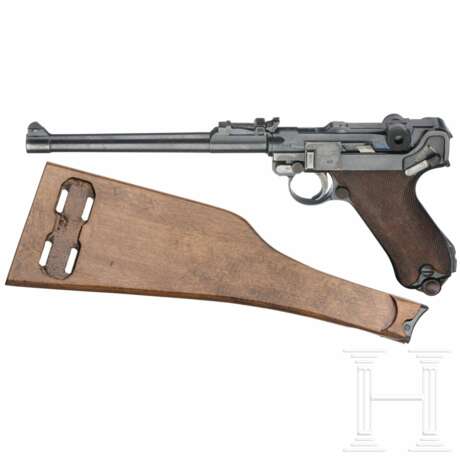 Lange Pistole 08, DWM 1917, mit Anschlagbrett - Foto 1
