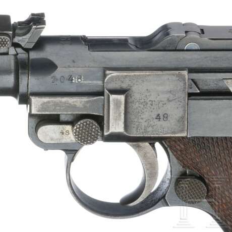 Lange Pistole 08, DWM 1917, mit Anschlagbrett - Foto 7