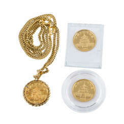 3 x teiliges Set China in GOLD -