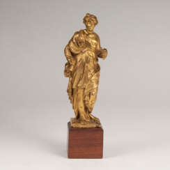 ''Vergoldete Bronze-Skulptur 'Weibliche Allegorie'''