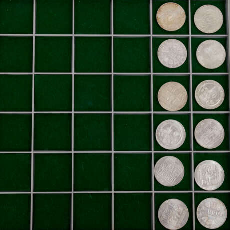 Münzkassette mit 10 Tableaus, dabei vorwiegend - Foto 3