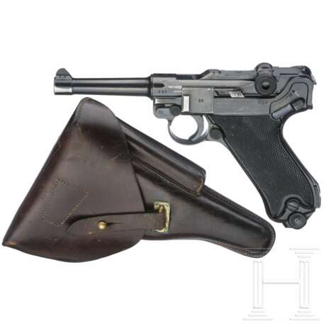 Pistole 08, Mauser, Code "42 - byf", m/916, mit Tasche - photo 1
