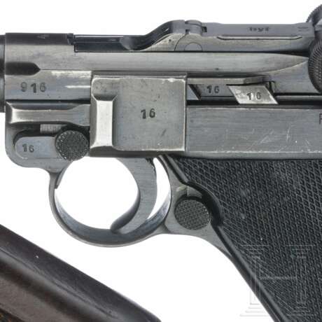 Pistole 08, Mauser, Code "42 - byf", m/916, mit Tasche - photo 4