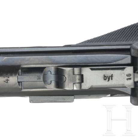 Pistole 08, Mauser, Code "42 - byf", m/916, mit Tasche - photo 5