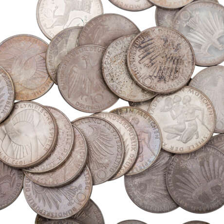 Silberlot mit allerlei BRD Gedenkmünzen, - photo 5