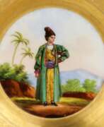 Overview. Russian porcelain saucer from private factories of the 1820s. Persan (Persian). 