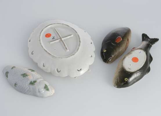 Zwei Trompe-D'Oeil Terrinen in Fischform - Foto 4