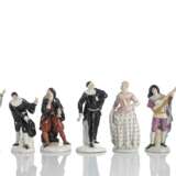 Sieben Figuren aus einer Folge der Commedia dell’Arte - photo 1