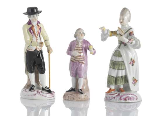 Kavalier, Dame mit Fächer, Herr mit Weinglas - photo 1