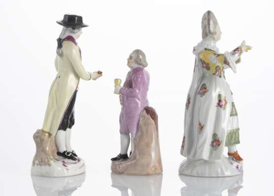 Kavalier, Dame mit Fächer, Herr mit Weinglas - photo 2