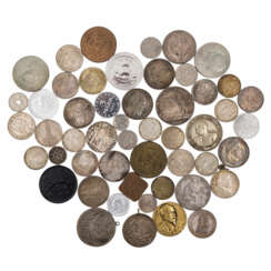 Interessante Zusammenstellung diverser Münzen, dabei