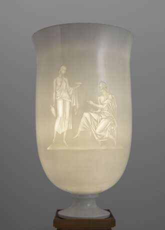 Tischlampe mit Lithophanie allegorischer Figuren - photo 5