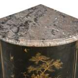Louis XV Encoignure mit Schwarzlackdekor - Foto 3