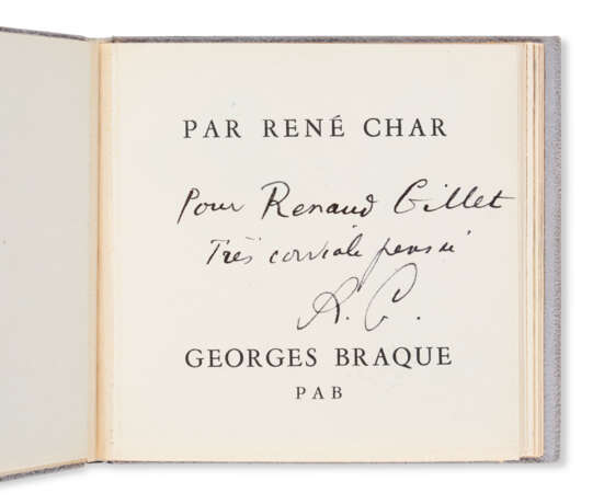 BRAQUE, Georges (1882-1963) et Ren&#233; CHAR (1907-1988) - photo 2