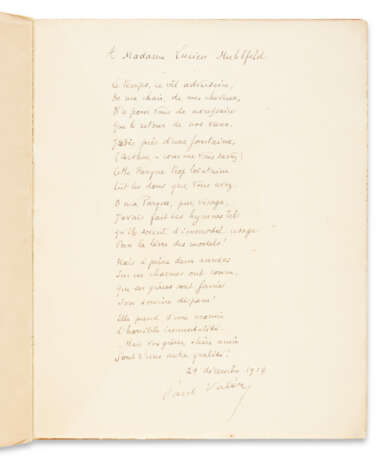 VAL&#201;RY, Paul (1871-1945) - Foto 1