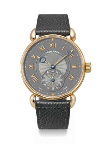 VOUTILAINEN. A UNIQUE AND HIGHLY ATTRACTIVE 18K PINK GOLD HIGH-BEAT CHRONOMETER WRISTWATCH - Foto 1