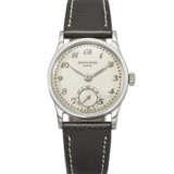 PATEK PHILIPPE. A VERY RARE AND DESIRABLE STAINLESS STEEL WRISTWATCH WITH BREGUET NUMERALS - фото 1