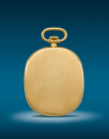 PATEK PHILIPPE. A RARE AND ATTRACTIVE 18K GOLD OVAL OPENFACE KEYLESS LEVER WATCH - фото 3
