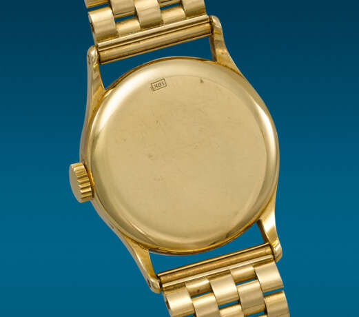 PATEK PHILIPPE. A RARE AND DESIRABLE 18K GOLD WRISTWATCH - фото 4