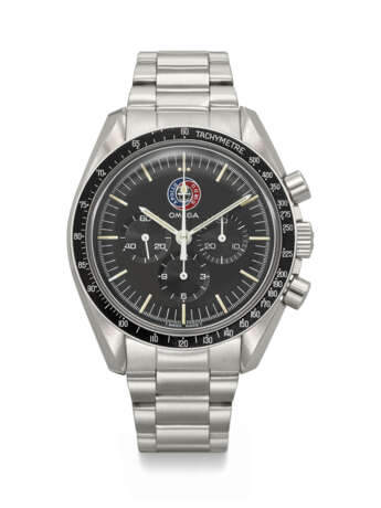 OMEGA. A VERY RARE AND ATTRACTIVE STAINLESS STEEL LIMITED EDITION CHRONOGRAPH WRISTWATCH, MADE FOR THE ITALIAN MARKET - Foto 1