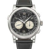 A. LANGE & S&#214;HNE. A RARE AND IMPRESSIVE PLATINUM DOUBLE SPLIT SECONDS FLYBACK CHRONOGRAPH WRISTWATCH WITH POWER RESERVE INDICATION - photo 1