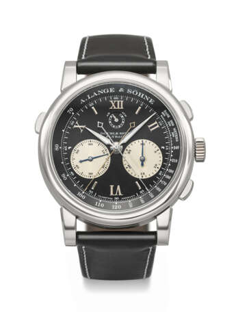 A. LANGE & S&#214;HNE. A RARE AND IMPRESSIVE PLATINUM DOUBLE SPLIT SECONDS FLYBACK CHRONOGRAPH WRISTWATCH WITH POWER RESERVE INDICATION - photo 1
