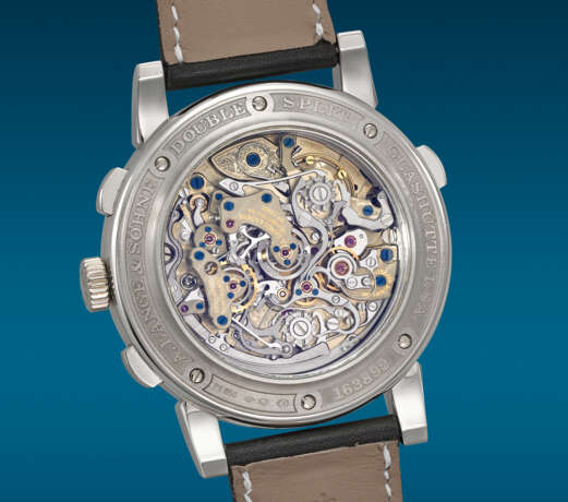 A. LANGE & S&#214;HNE. A RARE AND IMPRESSIVE PLATINUM DOUBLE SPLIT SECONDS FLYBACK CHRONOGRAPH WRISTWATCH WITH POWER RESERVE INDICATION - photo 4