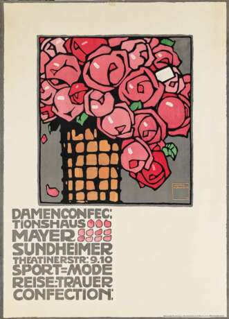 Rosenbukett (Vorlage für das Plakat Damenconfectionshaus Mayer Sundheimer). 1909 - Foto 2