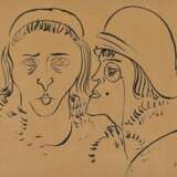 Mädchen und Dame. Zwei Männerköpfe. 1931 - Foto 1