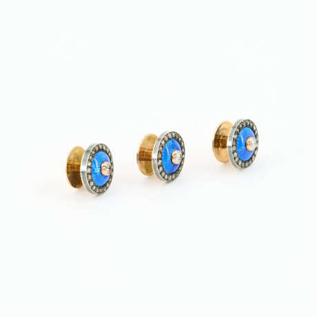 Three Enamel-Diamond-Buttons - photo 1