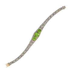 Art Deco Peridot-Diamond-Bracelet