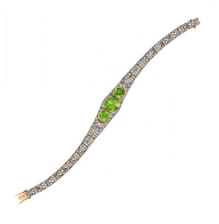 Art Deco Peridot-Diamond-Bracelet - фото 1