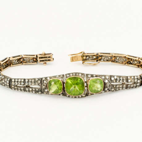 Art Deco Peridot-Diamond-Bracelet - фото 5