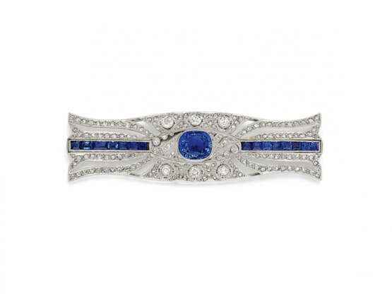 Art Deco Sapphire-Diamond-Brooch - photo 1